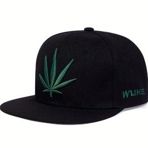 Pot Baseball cap, hat Kush Cap, Marijuana Weed Cannabis Pot Ganja Herb Hat Black